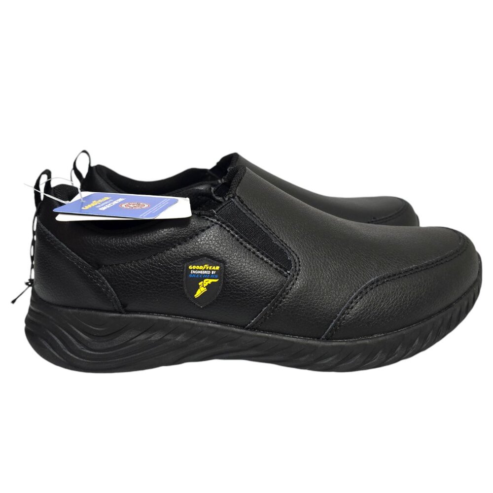Goodyear Engineered By Skechers Slip Resistant Shoes Womens Size 8.5 Black Leona - Picture 5 of 10